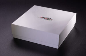 Box Lid and Bottom - coated paper with offset print and mat foil..
