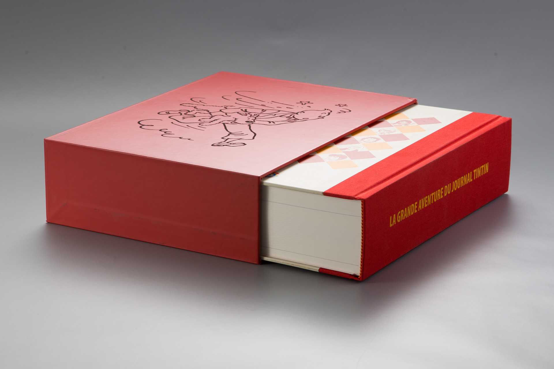 czerwone etui ksiazka z grzbietem w plotnmie img 1398