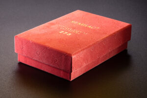 Box Lid and Bottom - flock type cover and hotstamp,