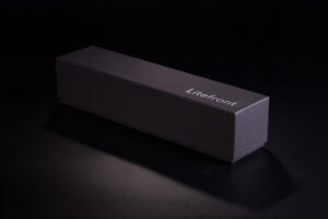 Box Lid and Bottom - black cover with hot stamp.