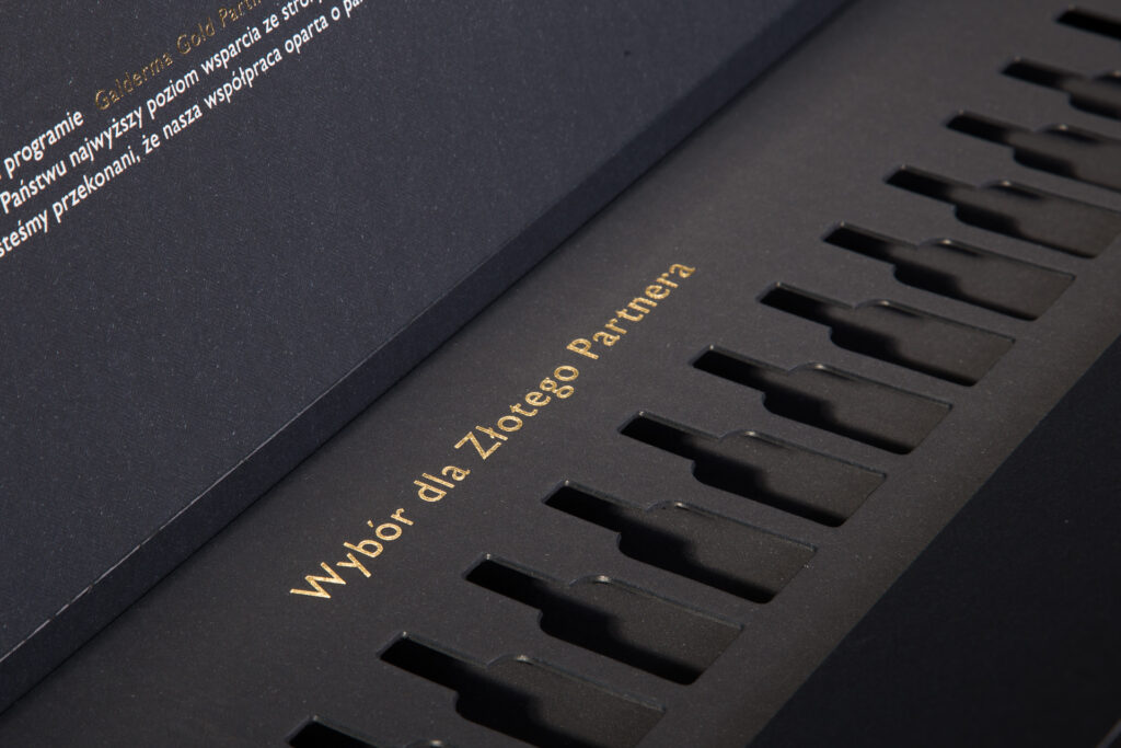 Elegancka wkładka z sztancowanej czarnej tektury SK-Black