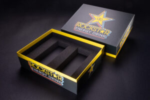 Box Lid and Bottom for soda can foam inlay.