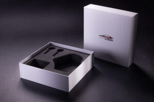 Box Lid and Bottom with foam inlay.